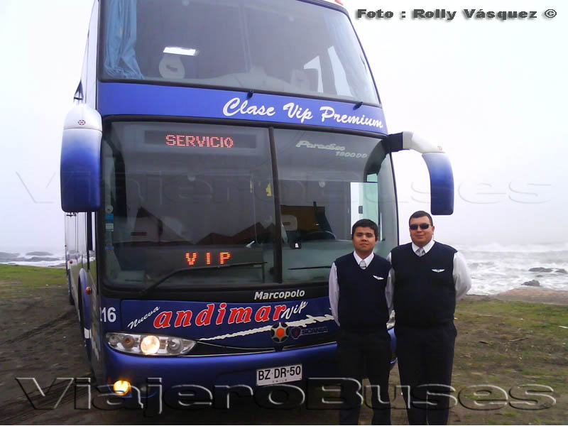 Marcopolo Paradiso 1800DD / Scania K420 / Nueva Andimar - Conductor: Cristian Escobar - Asistente: José Yañez