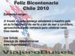 Saludo del Bicentenario de Chile 2010